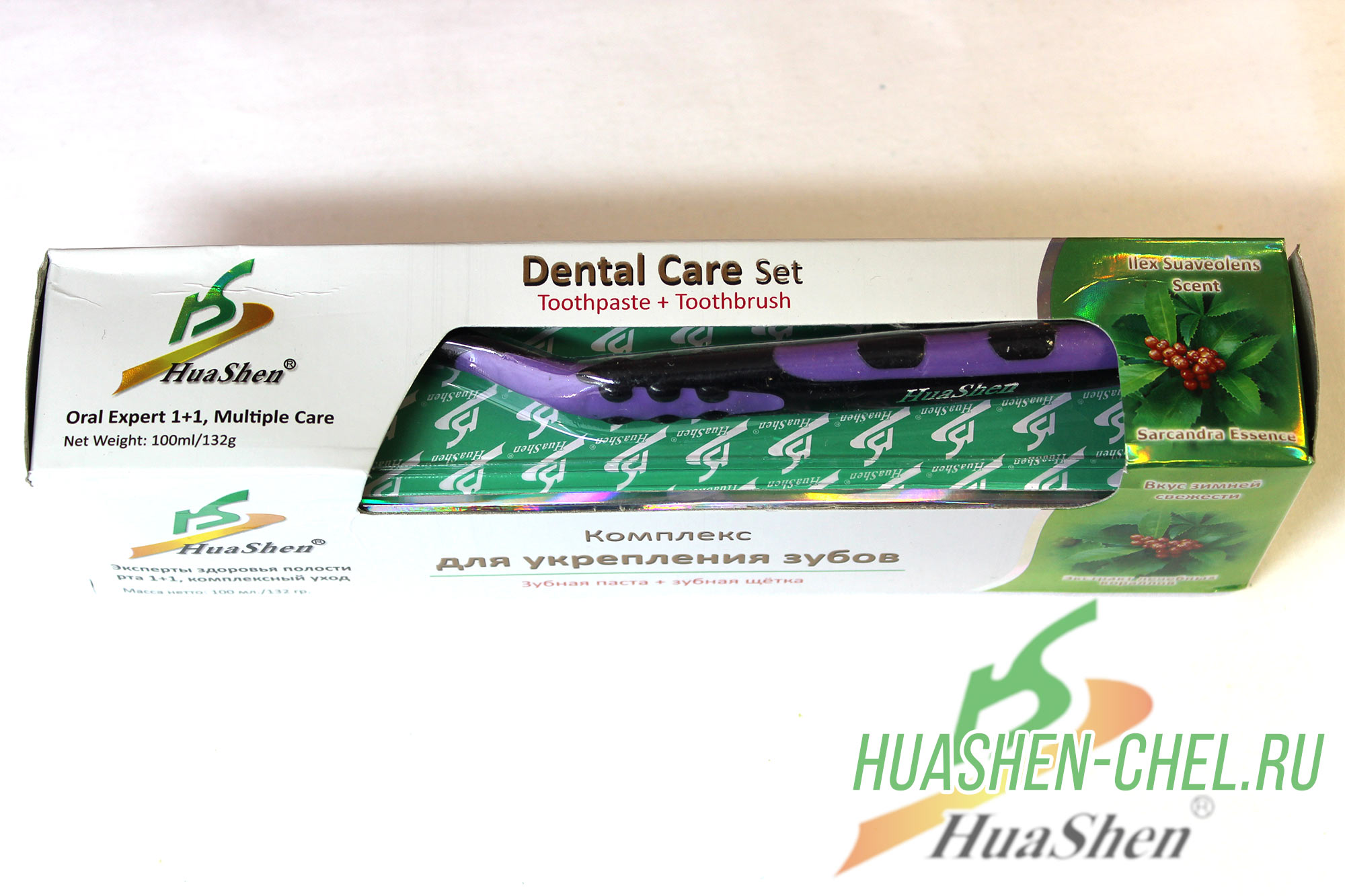Комплекс для укрепления зубов ХуаШен (Зубная паста и щетка)